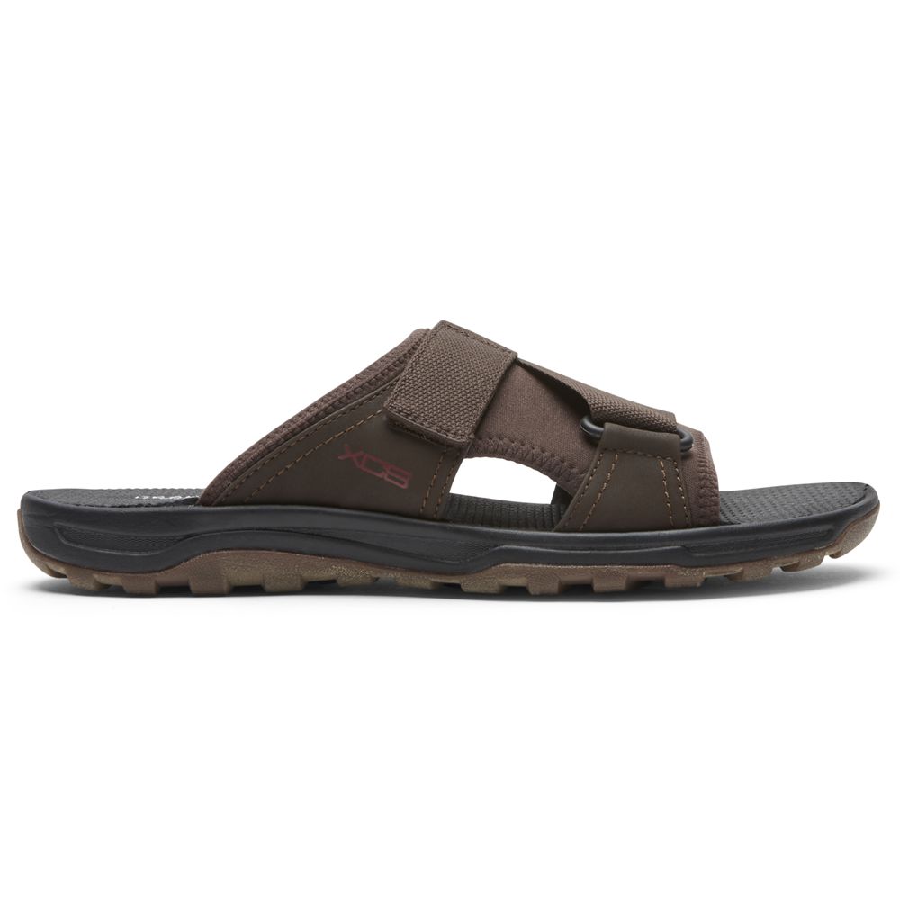 Rockport Canada Xcs Trail Technique Velcro - Mens Slides Brown (PUA792408)